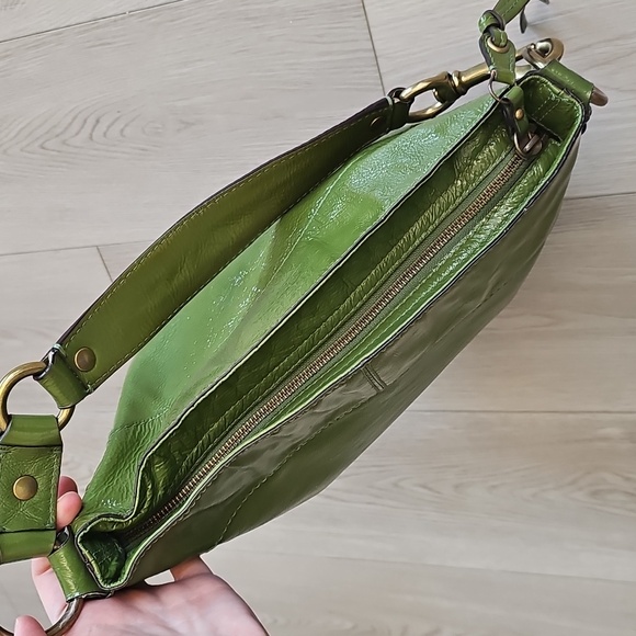 Y2K Coach 12735(f14707) Green Leather Zoe Medium Hobo Shoulder Bag - Picture 13 of 14